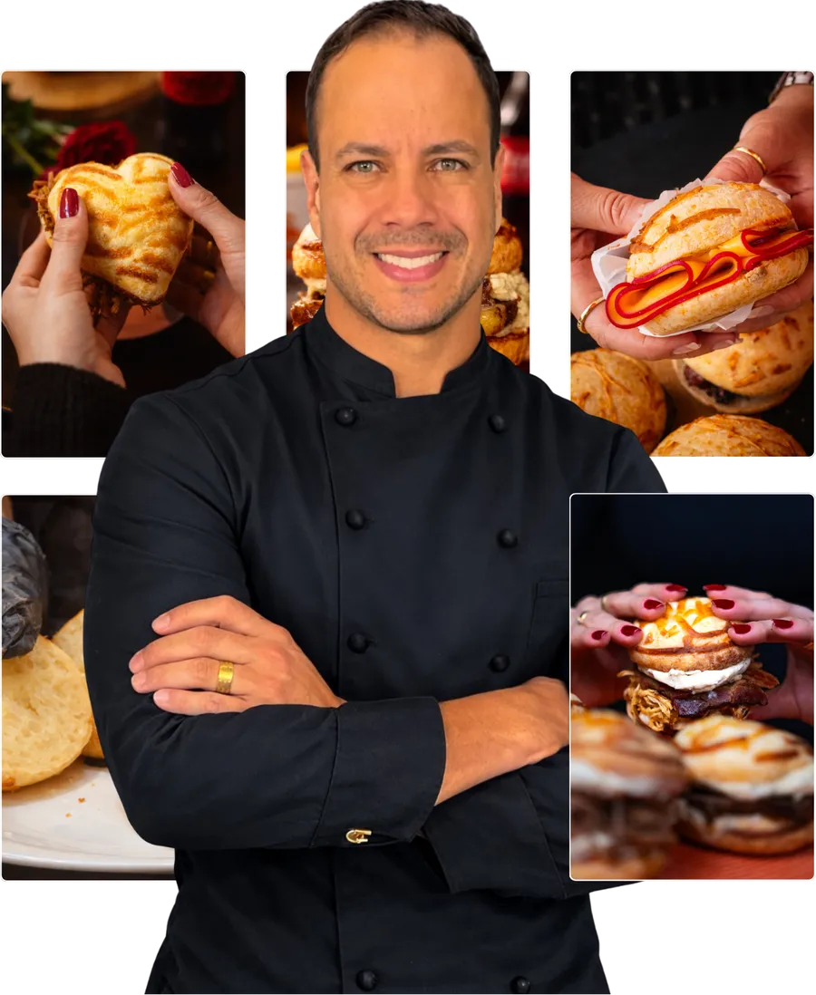 Raimundo Sampaio e os pães de queijo recheados do método